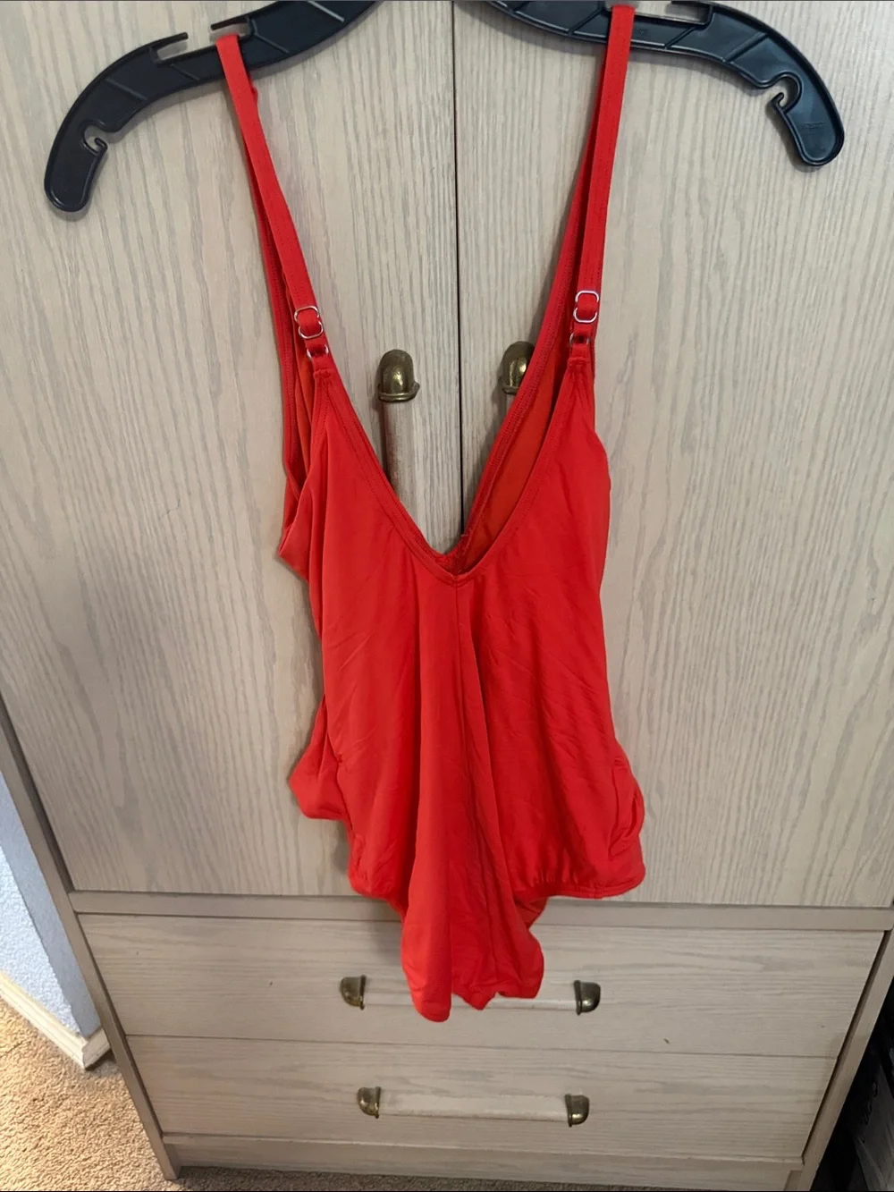 Michael Kors Red Ring-Twist Bodysuit Top 5 for 27$